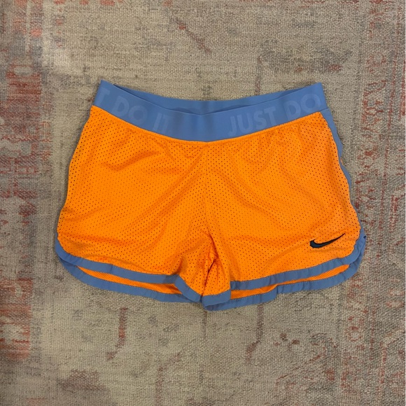 Women’s Mesh Nike Orange Athletic Running Shorts, XS - Picture 1 of 2